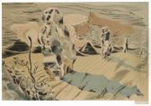 Landscape Of The Megaliths (postan L18) by Paul Nash