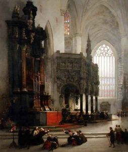 The Shrine of St. Gomar at Lierre, Belgium, 1849 by David Roberts