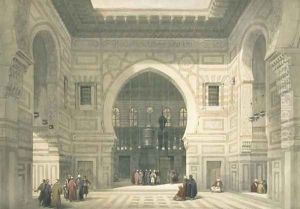 Interior of the Mosque of Sultan Hasan, Cairo, from Egypt and Nubia, Vol.3 by David Roberts