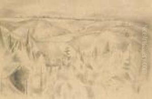 Landscape With Pines by Paul Nash