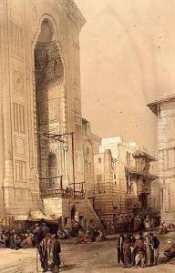 Grand Entrance to the Mosque of the Sultan Hasan, from Egypt and Nubia, Vol.3 by David Roberts
