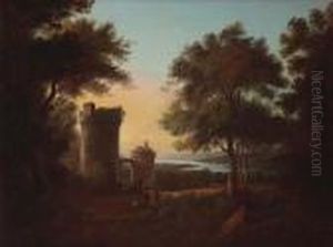 Castle In A River Landscape Castle In A River Landscape