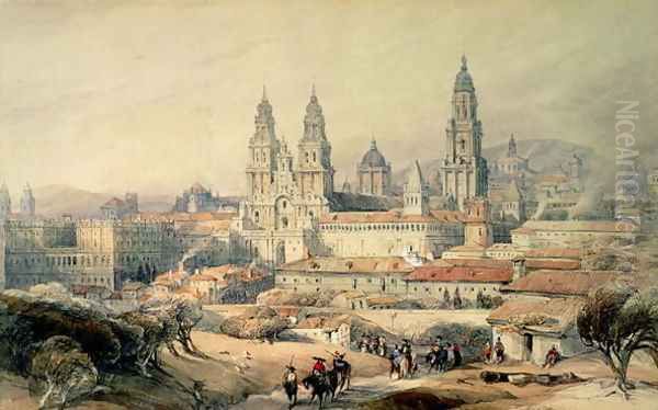 Santiago- the Cathedral from the south-west, 1837 - view 1