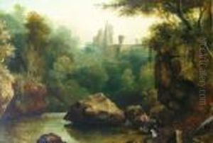 Roslyn Castle On The Esk by Alexander Nasmyth