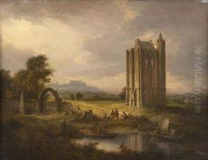 Cambuskenneth Tower With Stirling Castle In The Distance