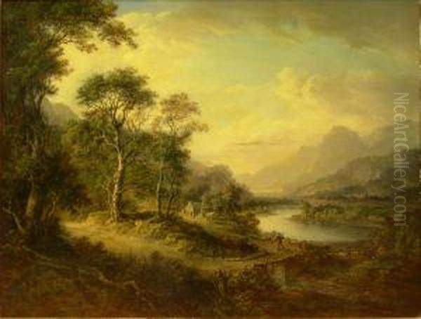 Figure In A Highland Landscape - view 1