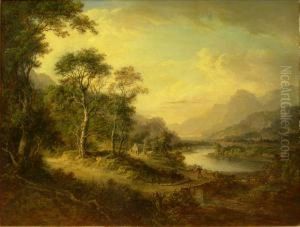 Figure In A Highland Landscape by Patrick, Peter Nasmyth