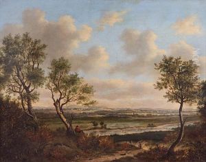 River Landscape With Traveller Resting Beneatha Tree by Patrick, Peter Nasmyth