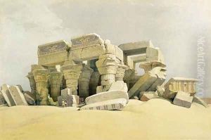 Ruins of the Temple of Kom Ombo, from Egypt and Nubia, Vol.1 by David Roberts