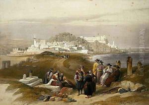 Jaffa, ancient Joppa, April 16th 1839, plate 61 from Volume II of The Holy Land, engraved by Louis Haghe 1806-85 pub. 1843