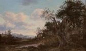 Cottages In A Wooded Landscape by Patrick, Peter Nasmyth