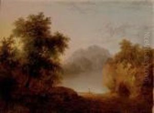 Figures In A Forest Clearing; And A Companion Painting