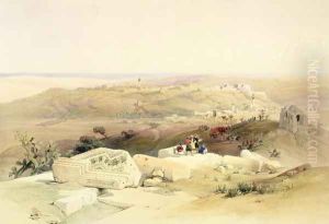 Gaza, March 21st 1839, plate 59 from Volume II of The Holy Land, engraved by Louis Haghe 1806-85 pub. 1843 by David Roberts