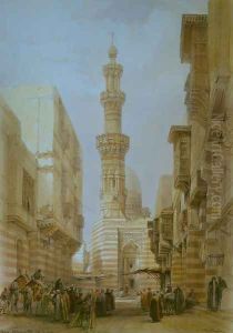 Principal mosque at Boulak by David Roberts