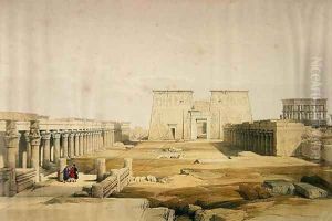 Grand Approach to the Temple of Philae, Nubia, from Egypt and Nubia, Vol.1 by David Roberts