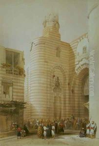 The gate of the Metwalis, or Bab Zuweyleh, Cairo by David Roberts