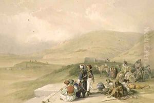 Jacobs Well at Shechem, April 17th 1839, plate 40 from Volume I of The Holy Land, engraved by Louis Haghe 1806-85 pub. 1842 by David Roberts