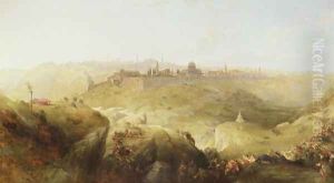 Pilgrims approaching Jerusalem by David Roberts
