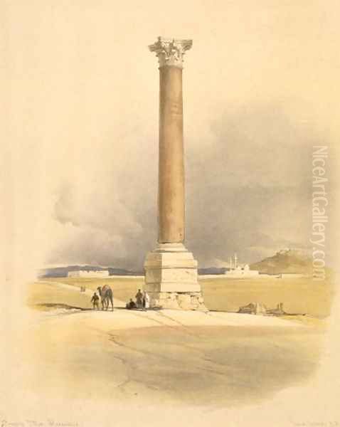Pompeys Pillar, Alexandria, from Egypt and Nubia, Vol.1 - view 1