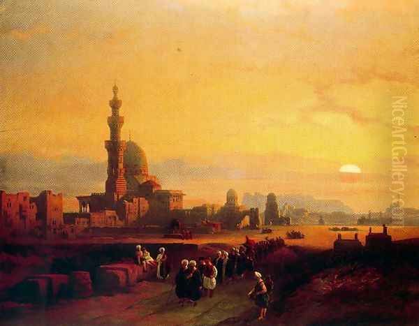 Procession past the Tombs of the Khalifs - view 1