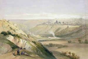 Jerusalem, April 5th 1839, plate 18 from Volume I of The Holy Land, engraved by Louis Haghe 1806-85 pub. 1842