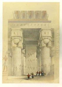 View from under the Portico of the Temple at Dendarah, from Egypt and Nubia, Vol.1 by David Roberts