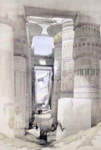 View through the Hall of Columns, Karnak, from Egypt and Nubia, Vol.1