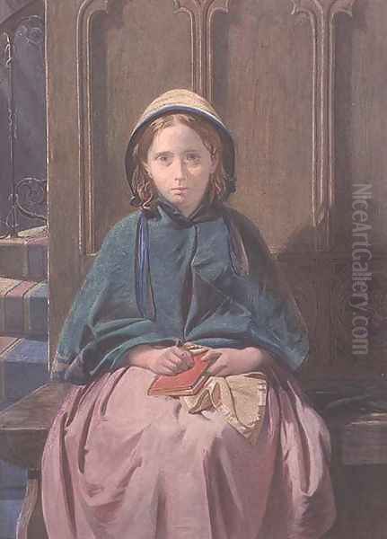 Portrait of a Girl Reading in a Church Pew, 1862 - view 1