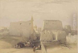 Grand Entrance to the Temple of Luxor, from Egypt and Nubia, Vol.1 by David Roberts