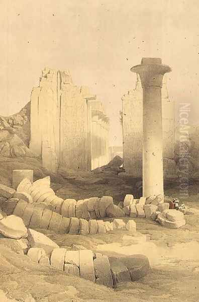 The Dromos or Central Hall of the Great Temple of Amun, Karnak, from Egypt and Nubia, Vol.2 - view 1