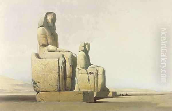 Thebes, December 4th 1838, plate 12 from Volume I of Egypt and Nubia, engraved by Louis Haghe 1806-85 pub. 1846 - view 1