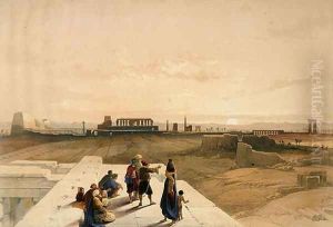 The Ruins of Karnak from the West, from Egypt and Nubia, Vol.1 by David Roberts
