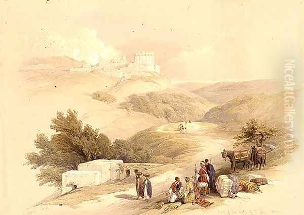 Ruins of the Church of St. John, Sabaste, 1839, plate 43 from Volume I of The Holy Land, engraved by Louis Haghe 1806-85 pub. 1842 - view 1