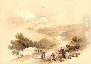 Ruins of the Church of St. John, Sabaste, 1839, plate 43 from Volume I of The Holy Land, engraved by Louis Haghe 1806-85 pub. 1842 by David Roberts