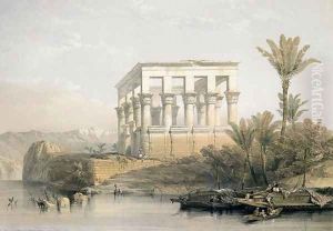 The Hypaethral Temple at Philae, called the Bed of Pharaoh, engraved by Louis Haghe, pub. in 1843 by David Roberts