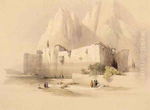 The Convent of St. Catherine, Mount Sinai, February 21st 1839, plate 109 from Volume III of The Holy Land, engraved by Louis Haghe 1806-85 pub. 1849 by David Roberts