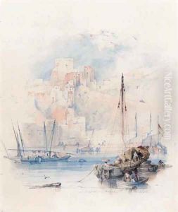 A harbour in Andalucia by David Roberts