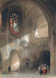 Interior of the church of St. Saveur, Caen