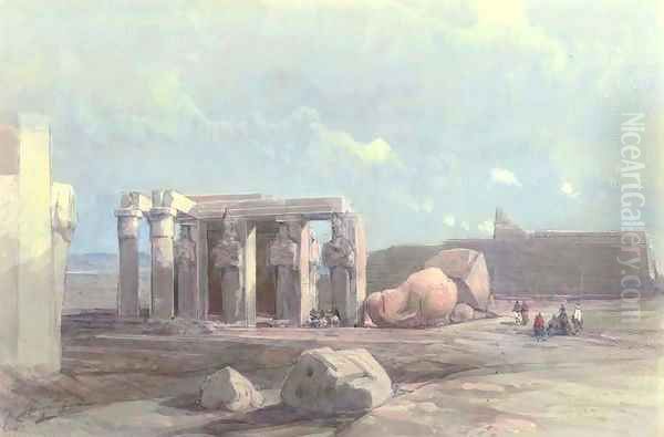 Fragments of a Colossal statue at the Memnonium, Thebes - view 1