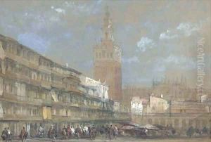 The Moorish Tower at Seville, called the Giralda by David Roberts