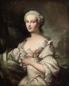 Portrait Of A Lady by Charles Joseph Natoire