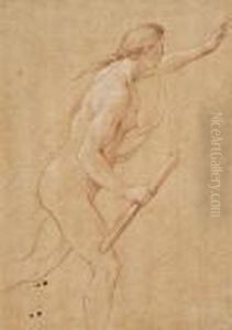Etude De Femme Nue by Charles Joseph Natoire