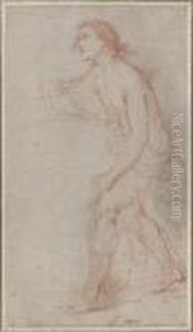 Psyche Defaillant De Frayeur En Presence De Venus by Charles Joseph Natoire
