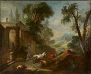 Pastorale Dans Un Paysage Vallonne