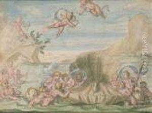 Amoretten Die Geburt Der by Charles Joseph Natoire