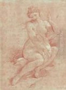 Etude Pour Leda Et Le Cygne by Charles Joseph Natoire
