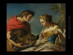 Diana Wird Der Kopf Des Wildschweins Ubergeben by Charles Joseph Natoire
