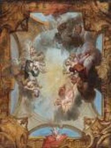 A For A Ceiling Design by Charles Joseph Natoire