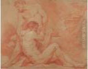 Deux Academies D'hommes by Charles Joseph Natoire