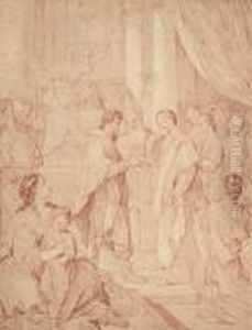 Le Mariage De La Vierge, D'apres Ludovico Carracci by Charles Joseph Natoire